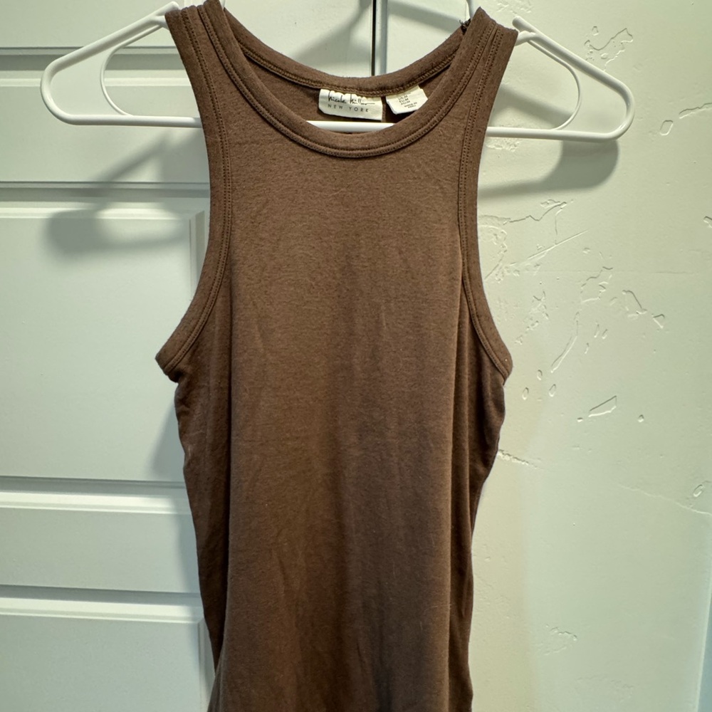 Nicole Miller Chocolate Brown Tank Top